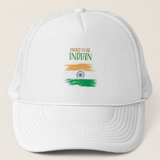 Tricolore hoed 'Trouw aan India' | Patriottisch In Trucker Pet