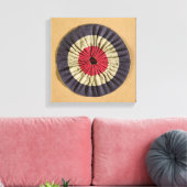 Tricolore rosette canvas afdruk (Insitu (Woonkamer))