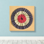 Tricolore rosette canvas afdruk (Insitu (Houten vloer))