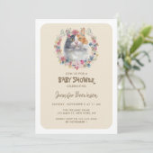 Tricolored Calico Cat Baby shower Kaart (Staand voorkant)