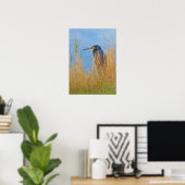 Tricolored Heron bij het meer Poster (Thuiskantoor)