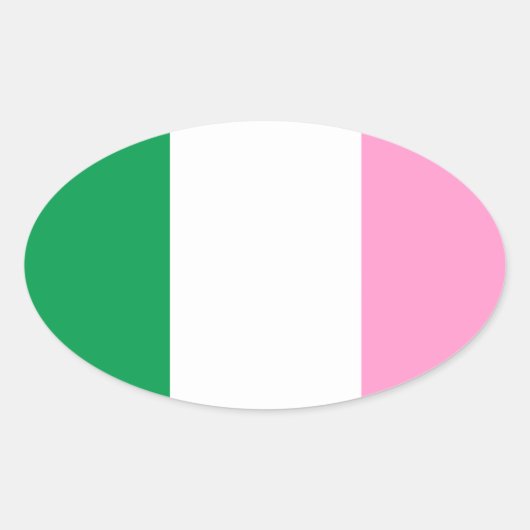 Tricolorvlag voor Newfoundland (Canada) Ovale Sticker (Voorkant)