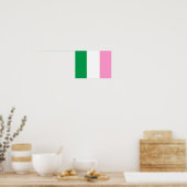 Tricolorvlag voor Newfoundland (Canada) Poster (Keuken)