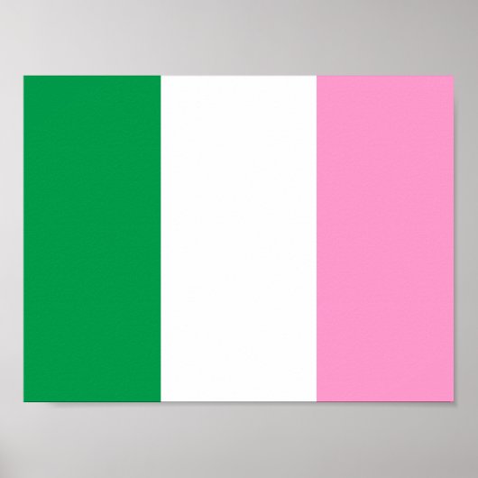 Tricolorvlag voor Newfoundland (Canada) Poster (Voorkant)