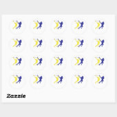TricolorYWB.ai Ronde Sticker (Vel)