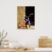 Tricycle Bike van Vintage Poster (Keuken)