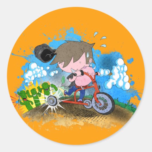 Tricycle Ronde Sticker (Voorkant)