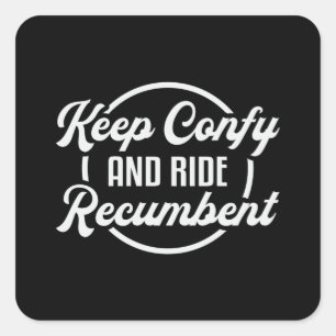 Tricycle Triker houden Confy en rijden ligfiets ko Vierkante Sticker