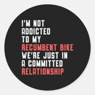 Tricycle Triker ligfiets Trike  Funny Ronde Sticker