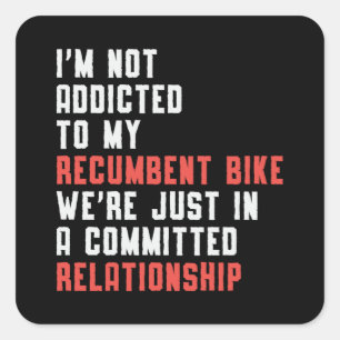 Tricycle Triker ligfiets Trike Funny Vierkante Sticker