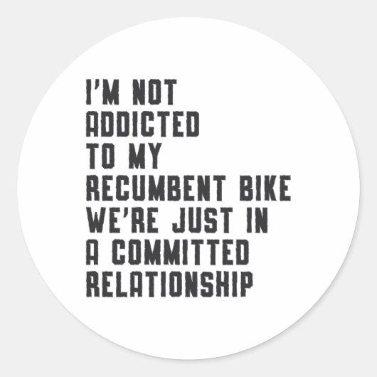 Tricycle Triker ligfiets Trike  Retro Ronde Sticker (Voorkant)