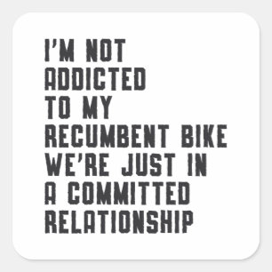 Tricycle Triker ligfiets Trike Retro Vierkante Sticker