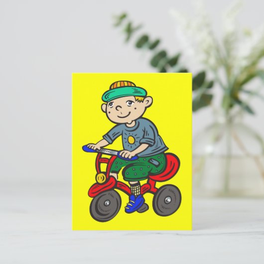 Tricycle voor bootsen briefkaart (Staand voorkant)