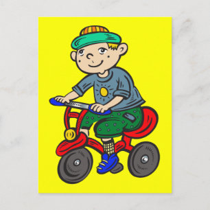 Tricycle voor bootsen briefkaart