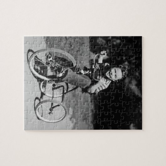 Tricycle voor bootsen legpuzzel (Horizontaal)