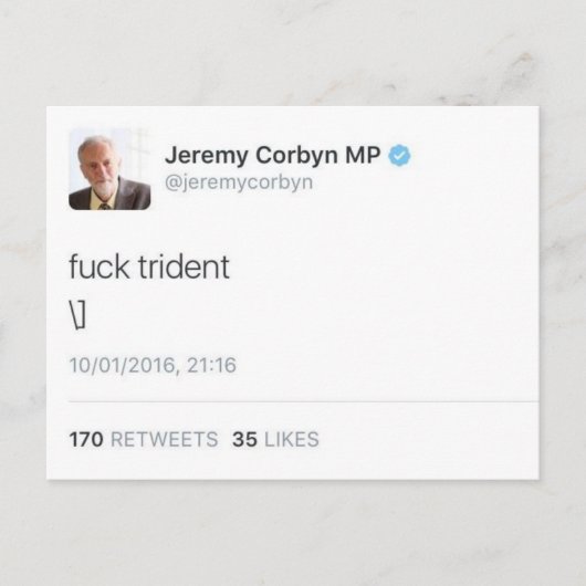 Trident Briefkaart (Voorkant)