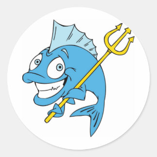 Trident de vis ronde sticker