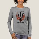 Trident. Glory To Ukraine & Glory to Heroes. Tri-Blend Shirt (Voorkant)