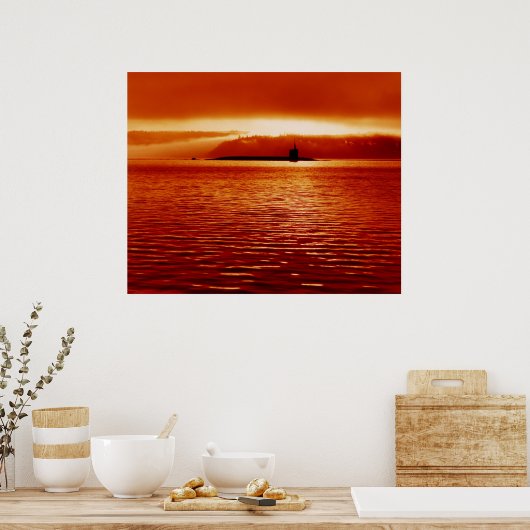 Trident Sub bij zonsondergang Poster (Keuken)