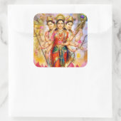Tridevi-Stickers Vierkante Sticker (Tas)