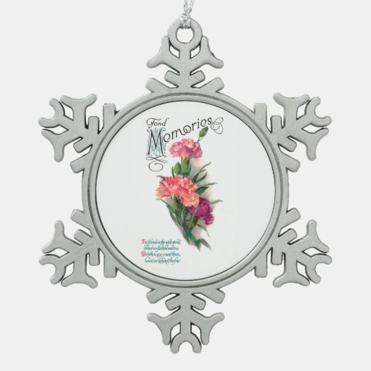 Tried en True Friend Tin Sneeuwvlok Ornament (Voorkant)