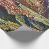  Trient en de kaart van Brenta Dolomites Italië Cadeaupapier (Hoek)