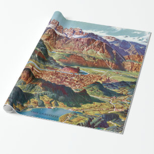 Trient en de kaart van Brenta Dolomites Italië Cadeaupapier