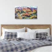  Trient en de kaart van Brenta Dolomites Italië Canvas Afdruk (Insitu (Slaapkamer))
