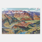  Trient en de kaart van Brenta Dolomites Italië  Inpakpapier Vel (Voorkant)