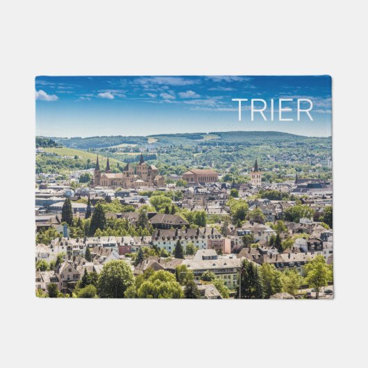 Trier Cityscape Panorama Moselle Germany Souvenir Deurmat (Voorkant)