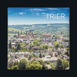 Trier Cityscape Panorama Moselle Germany Souvenir Magneet<br><div class="desc">Trier op de Moselle in Rijnland-Palts panorama souvenir voor stad en vakantie in de oudste stad van Duitsland. Trier in Duitsland met Porta Nigra en wijnstokken. Het ontwerp van de wijnregio als souvenir voor uw Moselle-vakantie. Lifestyle voor de Trier Backpacker River en Palatinate Trip. Trier de oudste stad in Duitsland...</div>