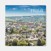 Trier Cityscape Panorama Moselle Germany Souvenir Magneet (Voorkant)