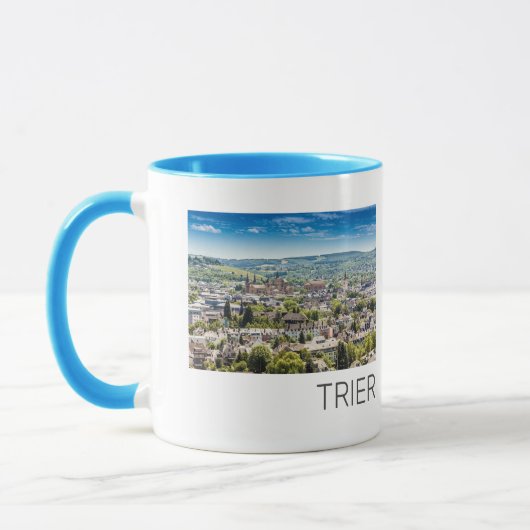 Trier Cityscape Panorama Moselle Germany Souvenir Mok (Links)