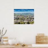 Trier Cityscape Panorama Moselle Germany Souvenir Poster (Keuken)