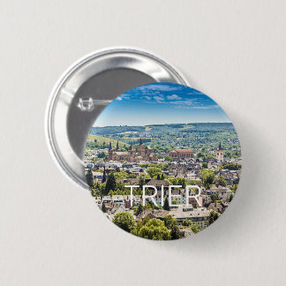 Trier Cityscape Panorama Moselle Germany Souvenir Ronde Button 5,7 Cm