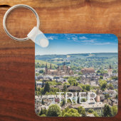Trier Cityscape Panorama Moselle Germany Souvenir Sleutelhanger (Voorkant)