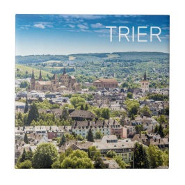 Trier Cityscape Panorama Moselle Germany Souvenir Tegeltje