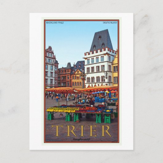 Trier - Hauptmarkt Briefkaart (Voorkant)