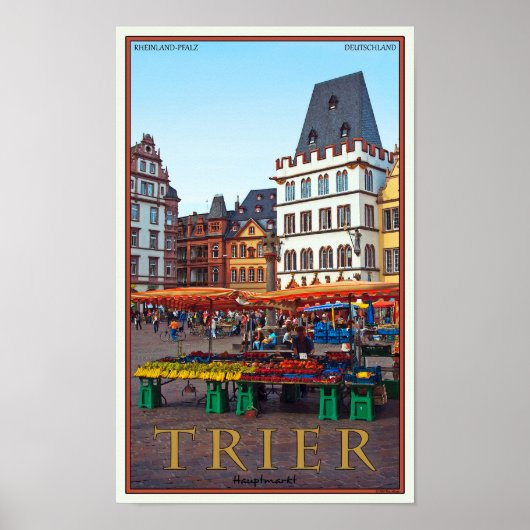 Trier - Hauptmarkt Poster (Voorkant)