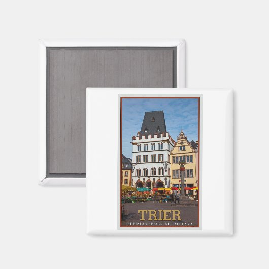 Trier - Hauptmarkt Steenkruis Magneet (Voorkant / Achterkant)