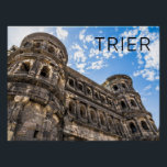 Trier Porta Nigra Rijnland-Palts Duitsland Perfect Poster<br><div class="desc">Trier Porta Nigra souvenir voor vakantiegangers uit de Moezel Rijnland-Palts. De stad Trier in Duitsland is een bekend wijngebied en de Porta Nigra is een bezienswaardigheid. Trier is de oudste stad van Duitsland en is te herkennen aan de Porta Nigra. Porta Nigra Trier souvenir of cadeau voor wijnkenners. Porta Nigra...</div>