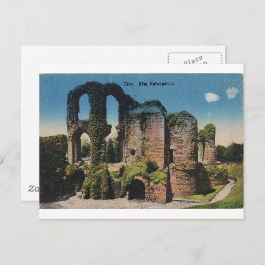 Trier Rom. Kaiserpalast Briefkaart (Voorkant / Achterkant)