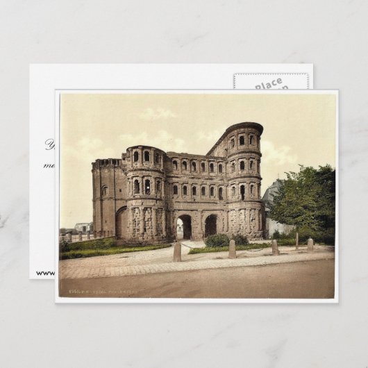 Trier (Treves), Porta Nigra (Black Gate), Moselle Briefkaart (Voorkant / Achterkant)