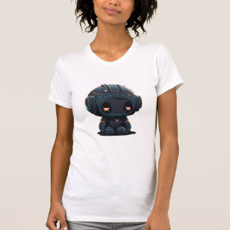 'Triest blauw minimalistisch robotpersonage' T-shirt