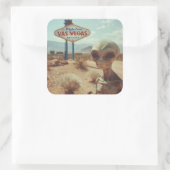 Triest buitenaards wezen voor het teken van Las Ve Vierkante Sticker (Tas)