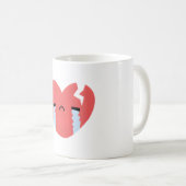 Triest huilen gebroken hart doedel koffiemok (Voorkant rechts)