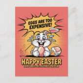 Triest huilen paashaas eitjes te duur Cartoon Briefkaart (Voorkant)