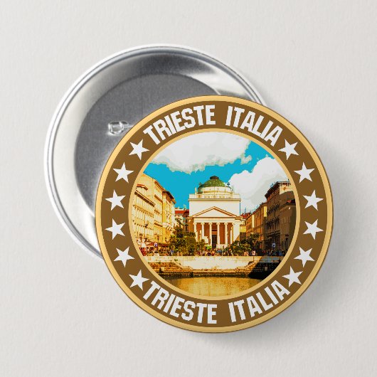 Triëst Ronde Button 7,6 Cm (Voorkant /achterkant)