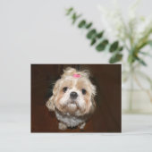 triest shih tzu briefkaart (Staand voorkant)