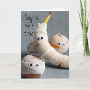 ** TRIEST / ZIEK FRUIT ** WE MISSEN JE OP HET WERK KAART